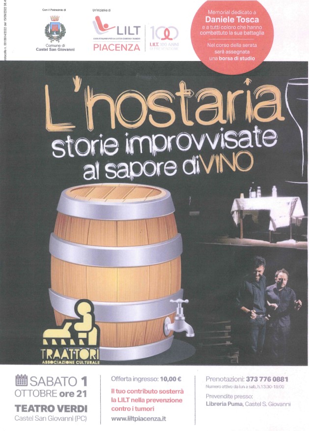 L'Hostaria Storie Improvvisate al sapore di vino con i TraAttori
